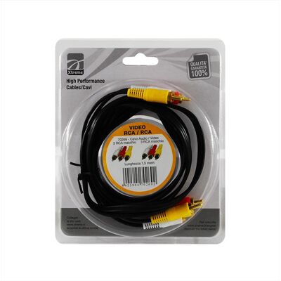 Xtreme Cavo Audio-video 3 Rca-nero Xtreme Cavo Audio-video 3 Rca-nero