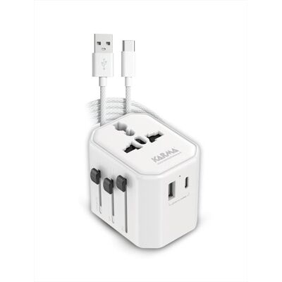 KARMA Adattatore Da Viaggio Cc 9600usbc-bianco KARMA Adattatore Da Viaggio Cc 9600usbc-bianco