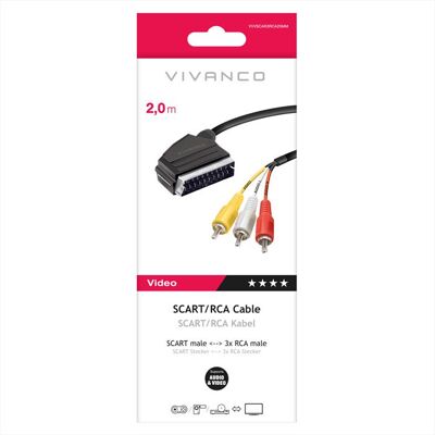 SBS Cavo Scart 21 Pin Maschio A 3 Rca Maschi-nero SBS Cavo Scart 21 Pin Maschio A 3 Rca Maschi-nero