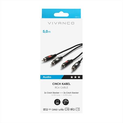 SBS Rca Connection 5,0m-nero SBS Rca Connection 5,0m-nero
