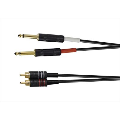 KARMA Rdm C83 Cavo 2 X Jack 6.3 Mono / 2xrca M-nero KARMA Rdm C83 Cavo 2 X Jack 6.3 Mono / 2xrca M-nero