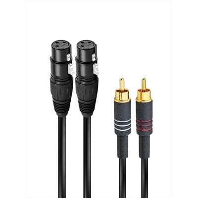 RIDEM Cavo Audio 2xrlf-2rca 1-nero RIDEM Cavo Audio 2xrlf-2rca 1-nero