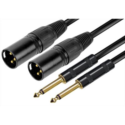 RIDEM Cavo Audio Professionale C.2-xlr M/2-6,3mm Mon 3-nero RIDEM Cavo Audio Professionale C.2-xlr M/2-6,3mm Mon 3-nero