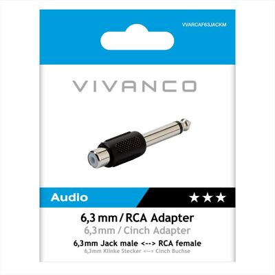 SBS Adattatore Audio Rca F A Adattatore Jack 6,3 Mm M-nero SBS Adattatore Audio Rca F A Adattatore Jack 6,3 Mm M-nero