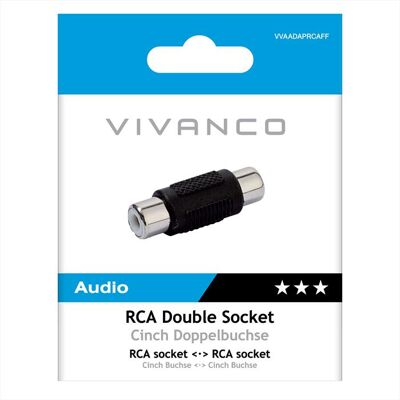 Vivanco Adattatore Audio Rca Doppia Presa-nero Vivanco Adattatore Audio Rca Doppia Presa-nero