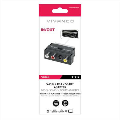SBS Adattatore Video Scart 21 Pin Maschio A 3 Rca-nero SBS Adattatore Video Scart 21 Pin Maschio A 3 Rca-nero