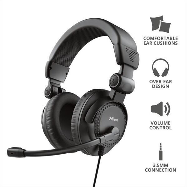 trust como headset-black