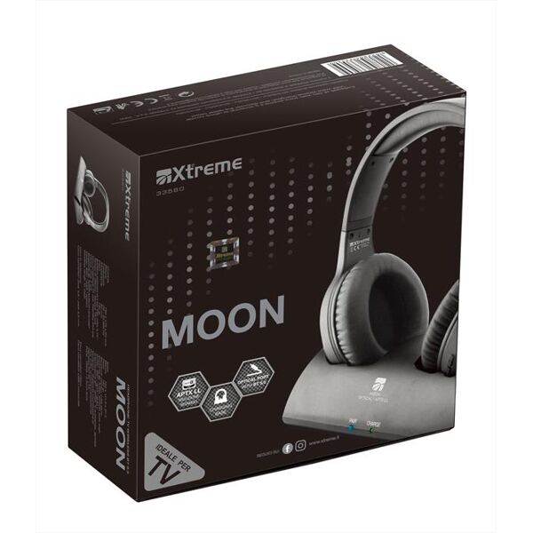 xtreme headset optical wireless bt moon-nero