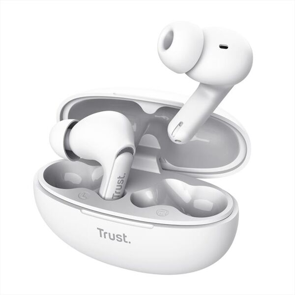 trust auricolare bluetooth yavi enc-white