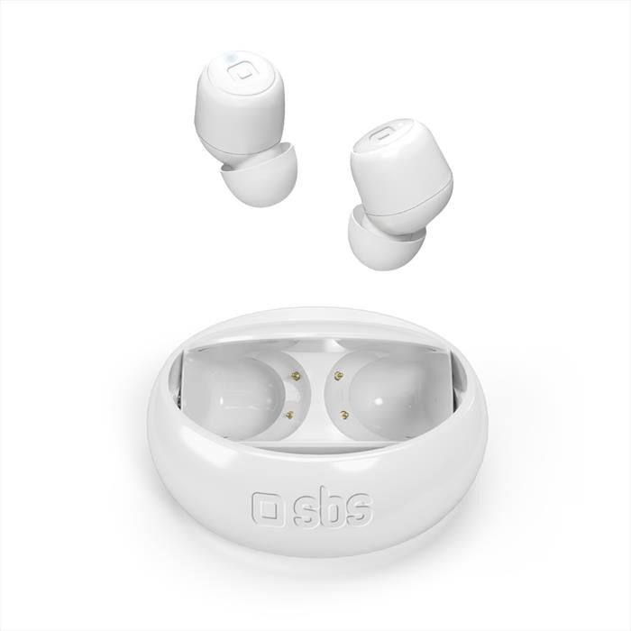 sbs auricolari bluetooth teeartwsspinbtw-bianco