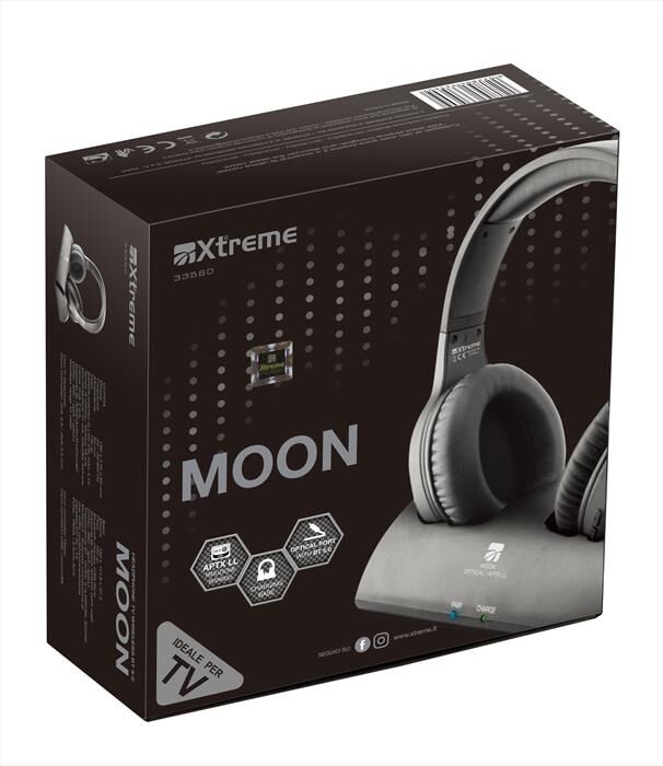 Xtreme Headset Optical Wireless Bt Moon-nero