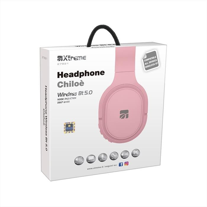 Xtreme Headphone Chiloe' Wireless Bt 5.0-rosa