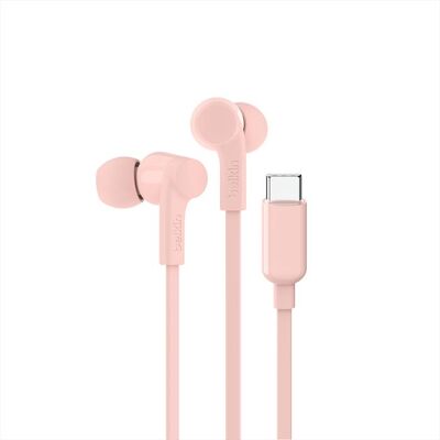 Belkin Usb-c Earbuds W/ Adjustable Volume Limiter-rosa Belkin Usb-c Earbuds W/ Adjustable Volume Limiter-rosa