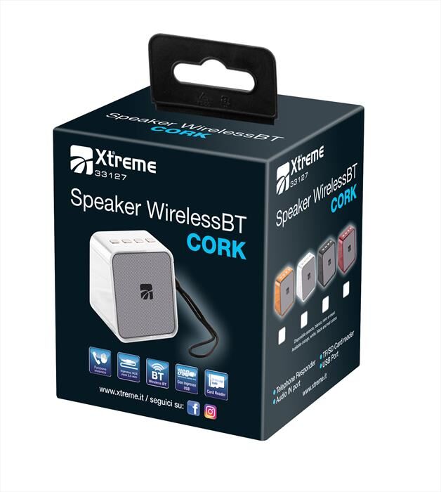 Xtreme Speaker Wireless Bt Cork-nero