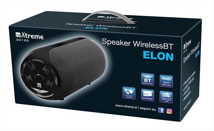 Xtreme Speaker Wireless Bt Elon-nero