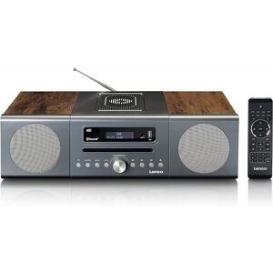 Lenco Micro Hifi Mc-175si-wood/silver