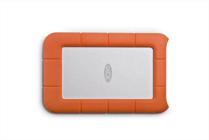 lacie 5tb rugged mini usb 3.0-grigio/arancione