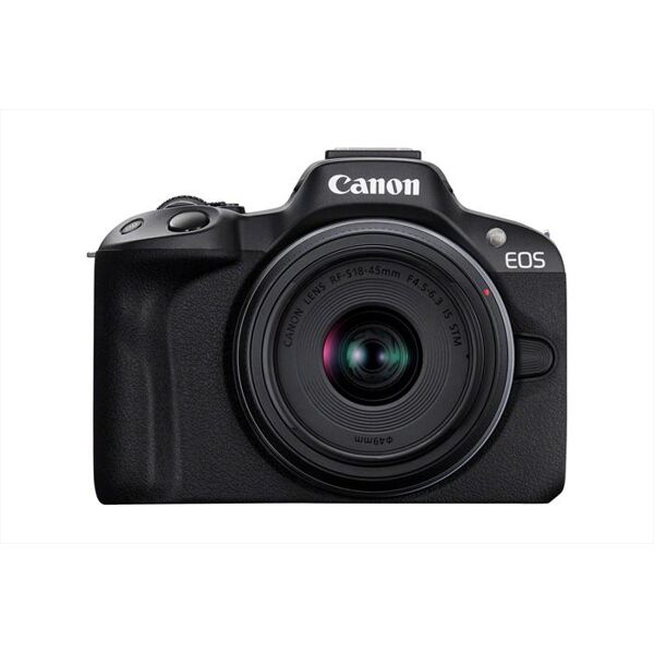 canon fotocamera eos r50 bk + rf-s 18-45mm is stm-black