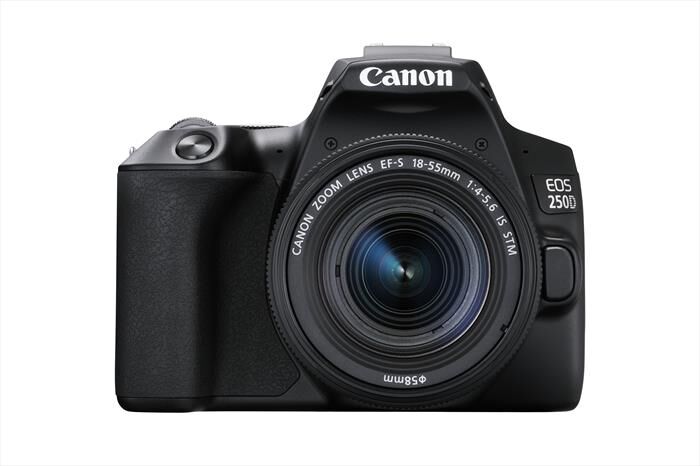 canon fotocamera reflex eos 250d + ef-s 18-55 is stm-black