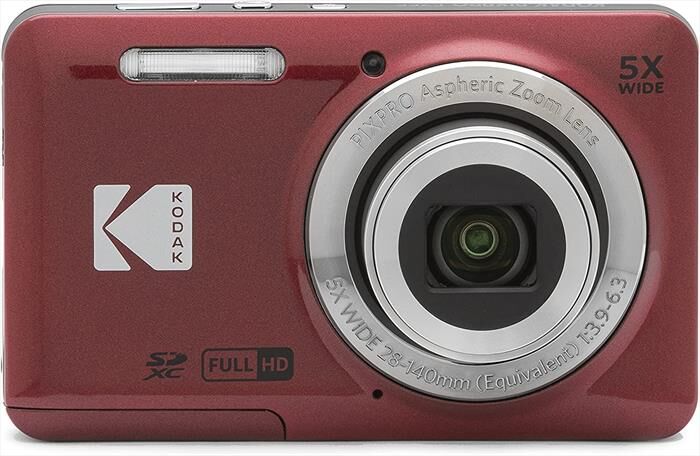 kodak fotocamera compatta fz55 r-rosso