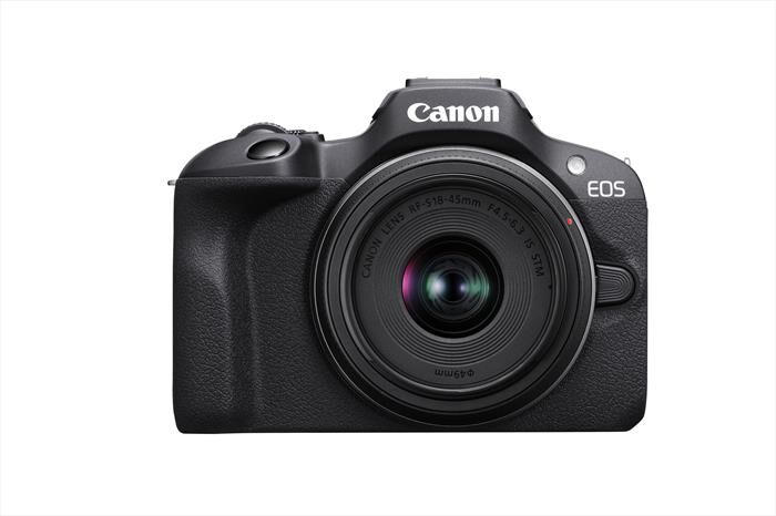 canon fotocamera mirrorless eos r100+rf-s 18–45mm is stm-black