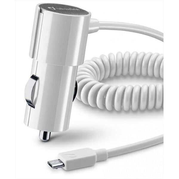 cellular line car charger stylecolor micro usb-bianco