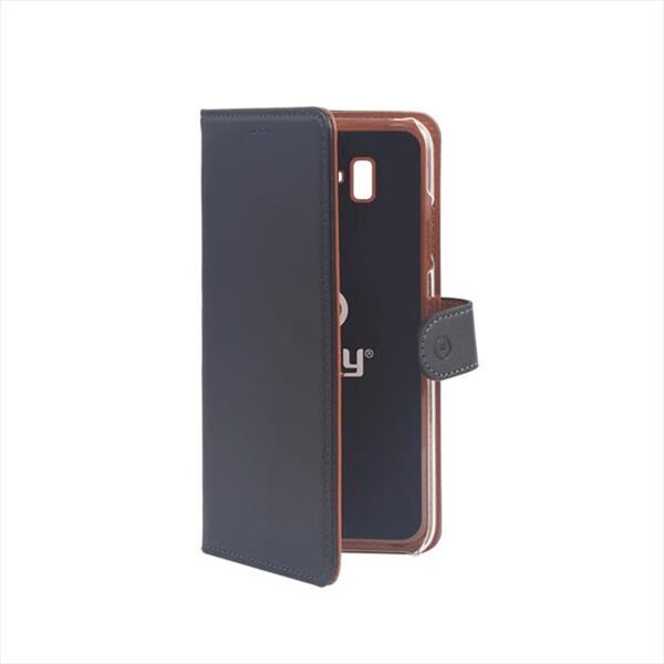 celly custodia per galaxy j6+-nero/similpelle