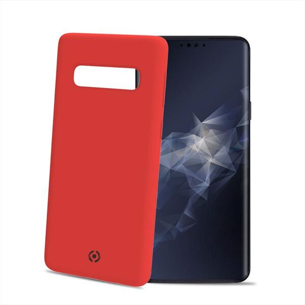 celly cover feeling galaxy s10 rd-rosso/silicone