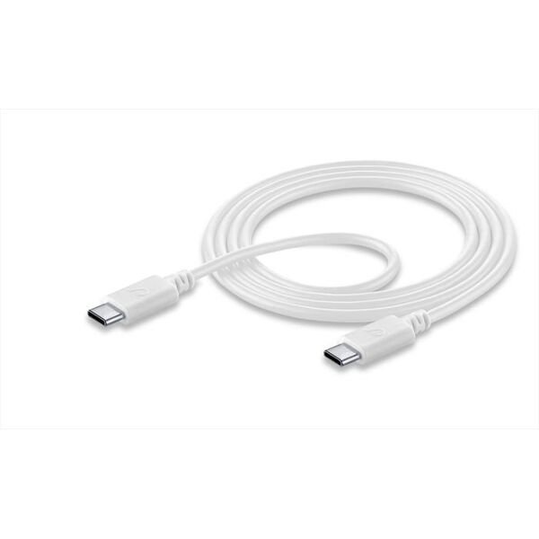 cellular line usbdatacusbcctabw cavi dati-usb-c to usb-c cable-bianco