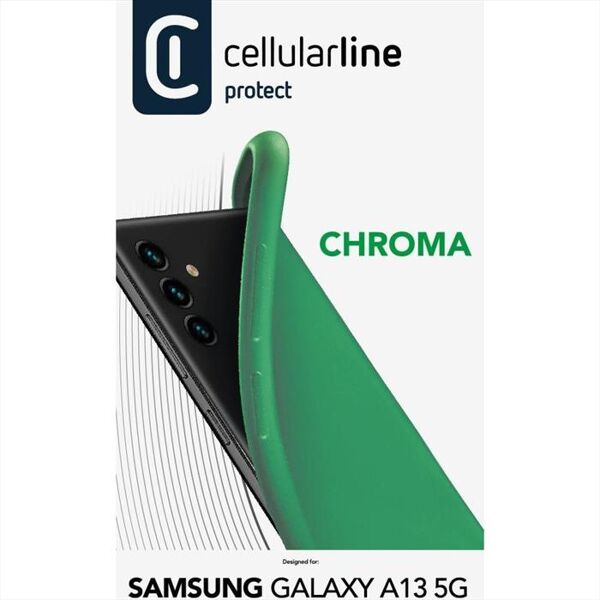 cellular line back cover chromagala13cg per samsung a13-verde