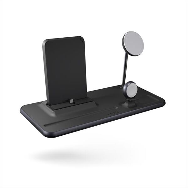 zens 4-in-1 ipad + magsafe wireless charger-black nero