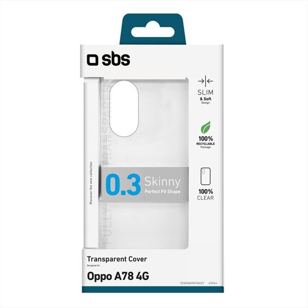 sbs cover skinny teskinopa784gt per oppo a78 4g-trasparente