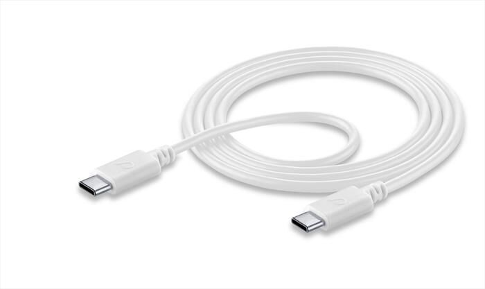 cellular line usbdatacusbcctabw cavi dati-usb-c to usb-c cable-bianco