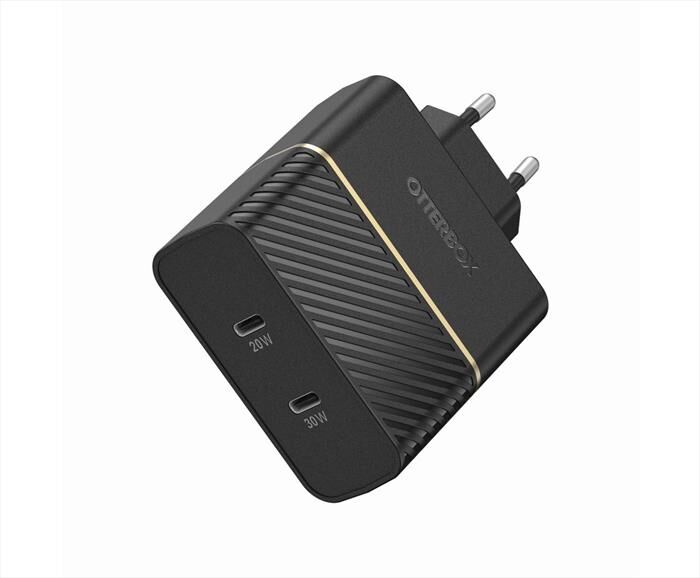 otterbox caricatore da muro 50w 1x usb-c 30w + 1x usb-c 2-nero