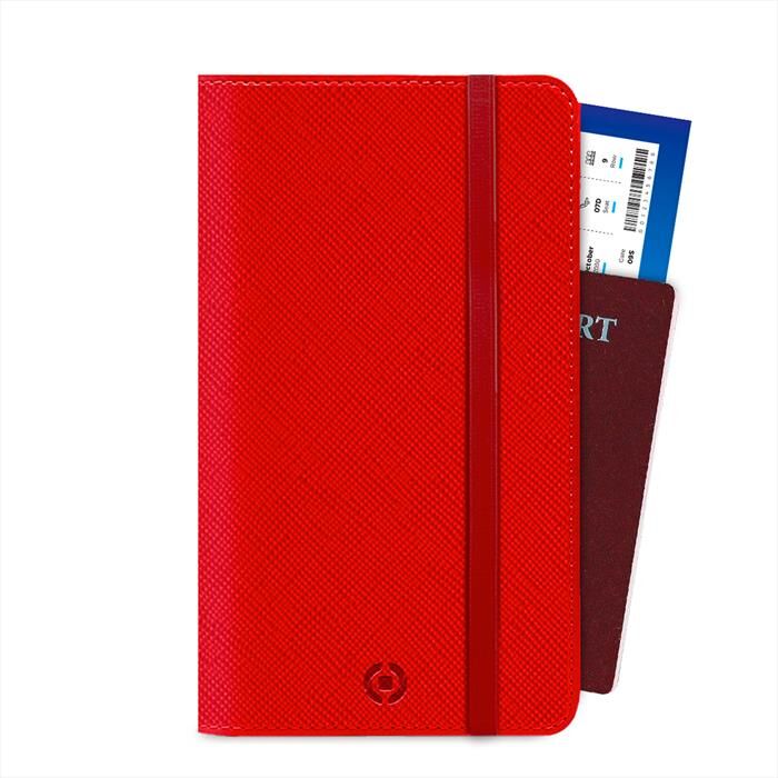 celly passportvrd portadocumenti magnetico venere-rosso/similpelle
