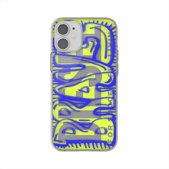 diesel 42564 cover iphone 12/ 12 pro-blu/giallo