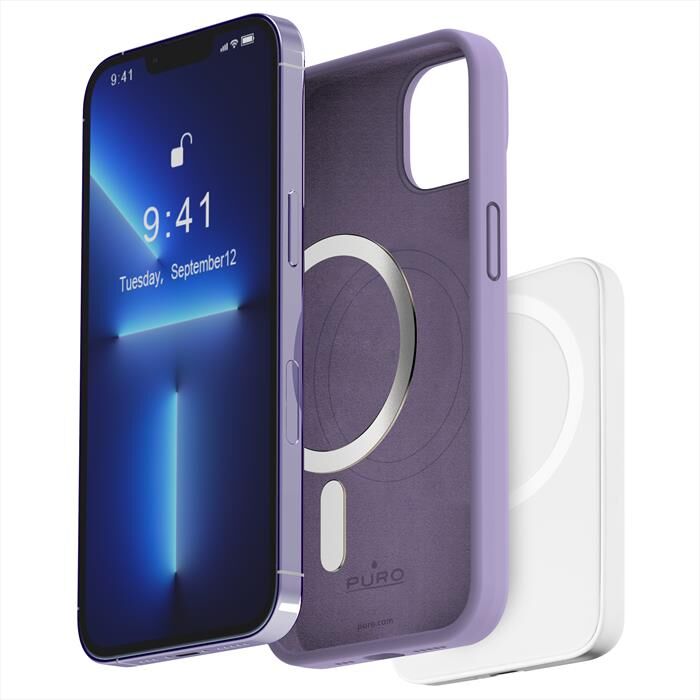 puro cover icon mag puipc1461iconmlvd per iphone 13/14-tech lavender