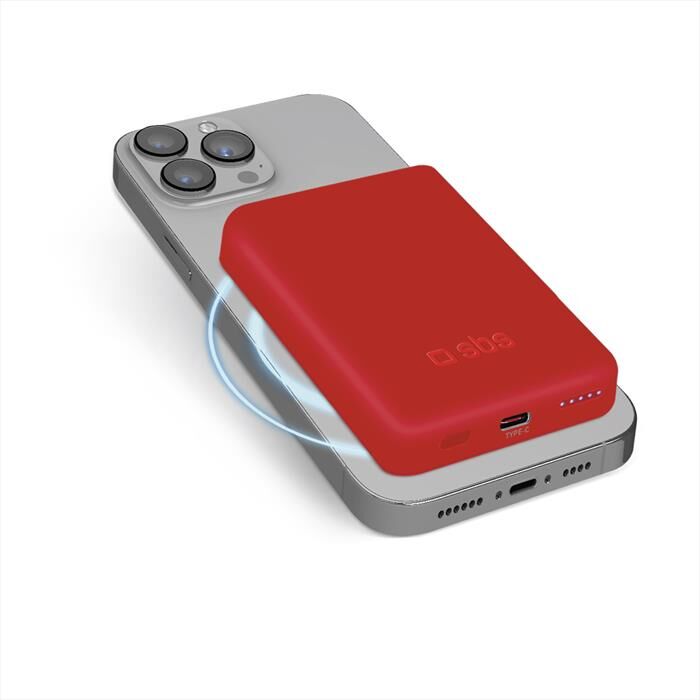 sbs power bank tebb5000mag1cr-rosso