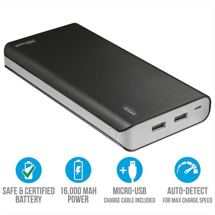 Trust Action Powerbank 16000-black/grey