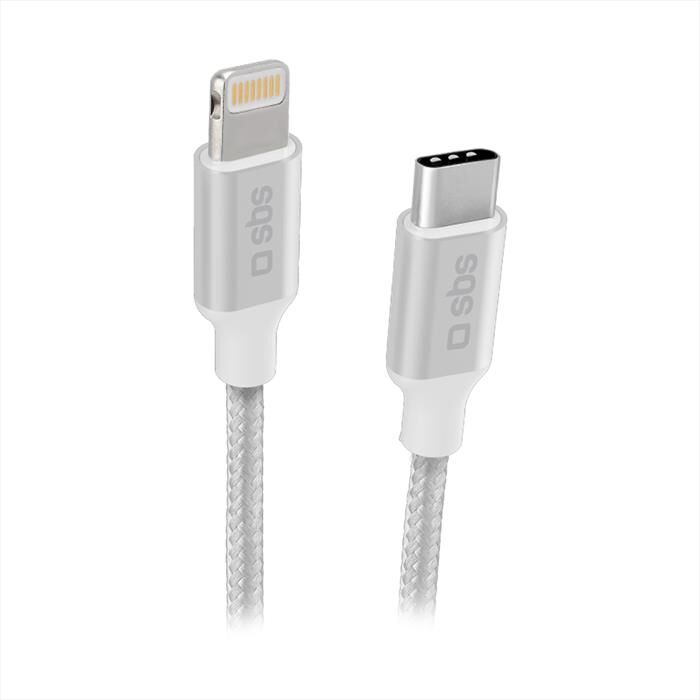 SBS Cavo Usb-c Lightning Braided Tecableligtc1bw-argento