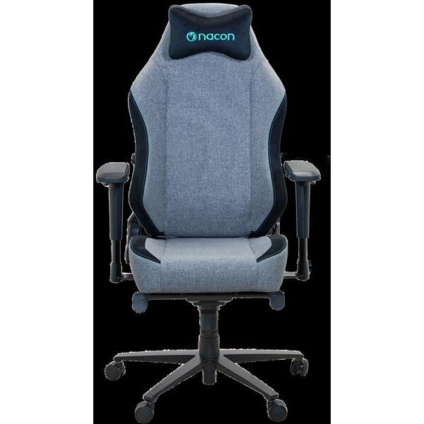 nacon sedia gaming tessuto, reclinabile 180°-grigio