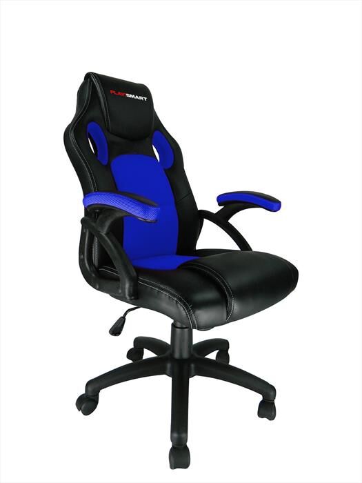 go!smart sedia gaming playsmart pc chair-blue