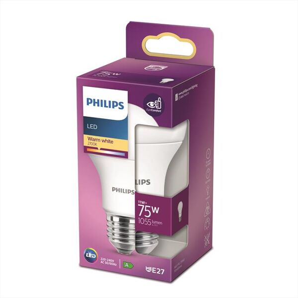 philips led goccia 75w e27 2700k non dim-white