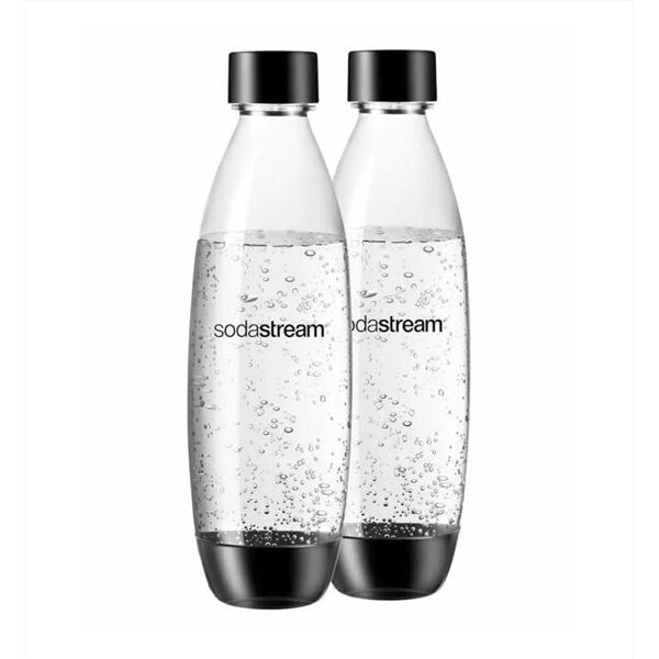 sodastream bipack bott. fuse lavabili da 1 l-trasparente/nero