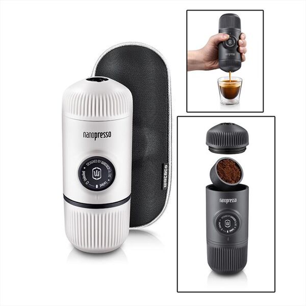 wacaco macchina per caffè espresso nanopresso+case-bianco freddo