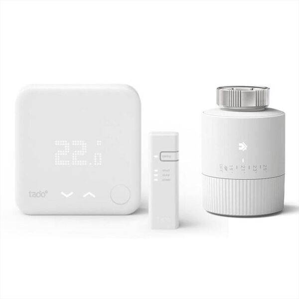 tado termostato smart kit v3+ e 1 valvola basic-bianco