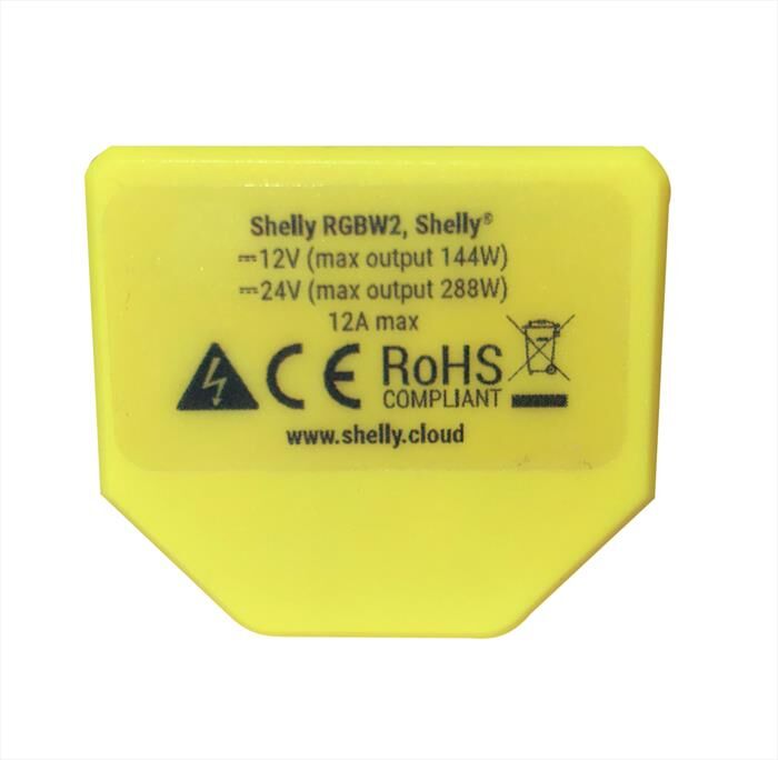 shelly interruttore/controller per strisce led rgbw 2-giallo