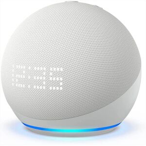 AMAZON Speaker Echo Dot 5a Generazione Con Orologio-bianco Ghiaccio
