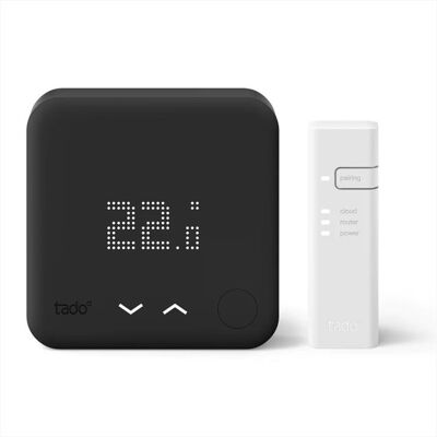 TADO Termostato Intelligente + Placca Da Muro-nero TADO Termostato Intelligente + Placca Da Muro-nero