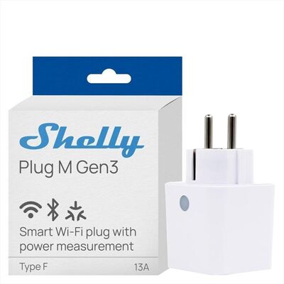 SHELLY Presa Smart 13a Plug M Gen3-bianco SHELLY Presa Smart 13a Plug M Gen3-bianco
